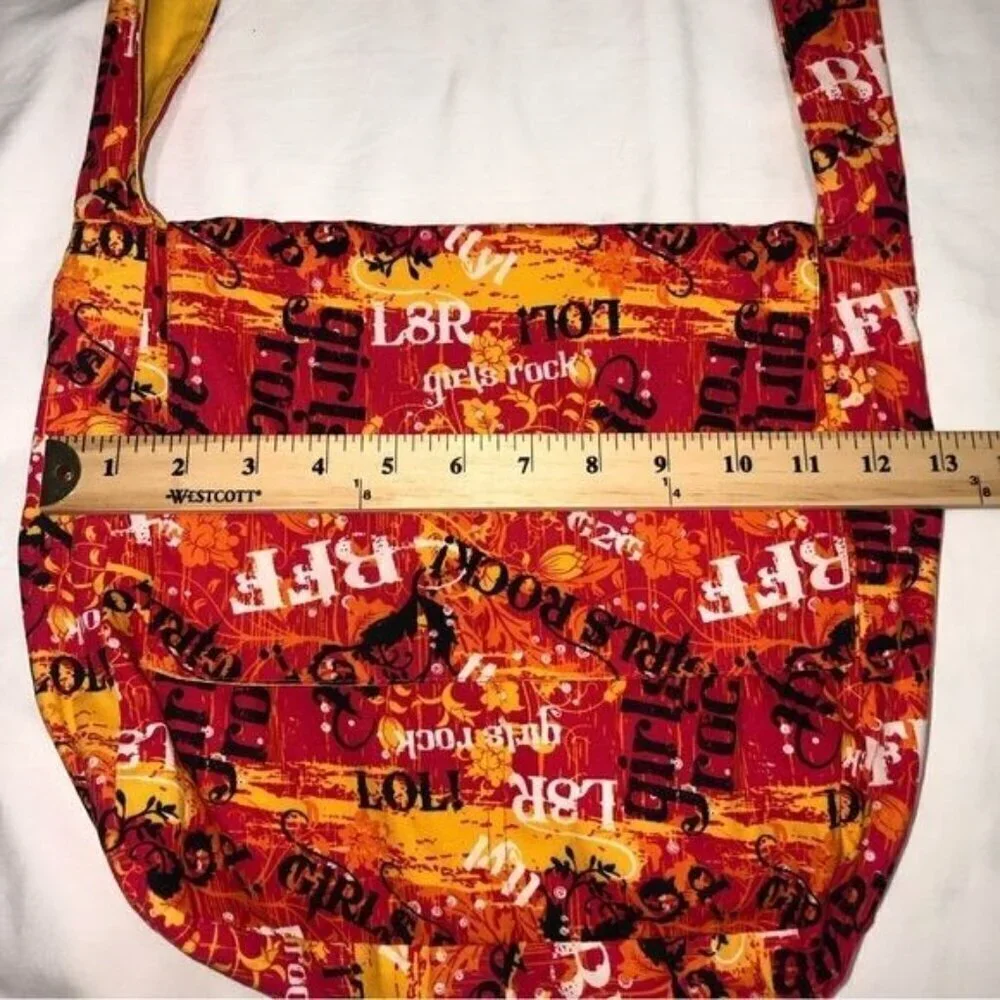 Girls Rock Cotton Tote Bag Orange Graphic Little Brownie Bakers Girl Scouts